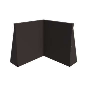 Stützmauer aus Stahl - Innenecke - 50 x 50 x 60 cm - RAL7016 matte (anthrazitgrau)