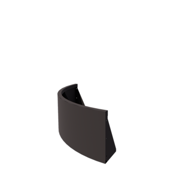 Stützmauer aus Stahl - Außenkurve - 100 x 100 x 40 cm - Andere RAL farbe