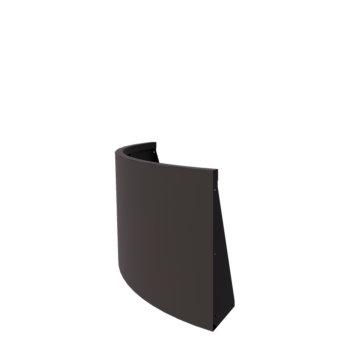 Stützmauer aus Stahl - Außenkurve - 100 x 100 x 60 cm - RAL7016 matte (anthrazitgrau)