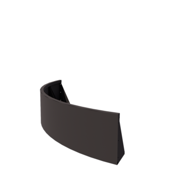 Stützmauer aus Stahl - Außenkurve - 150 x 150 x 40 cm - RAL7016 matte (anthrazitgrau)