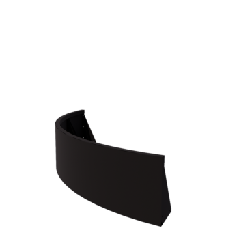 Stützmauer aus Stahl - Außenkurve - 150 x 150 x 40 cm - RAL9005 matte (schwarz)