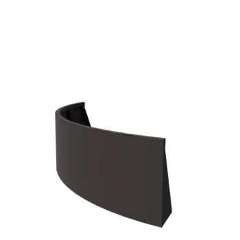 Stützmauer aus Stahl - Außenkurve - 150 x 150 x 50 cm - RAL7016 matte (anthrazitgrau)