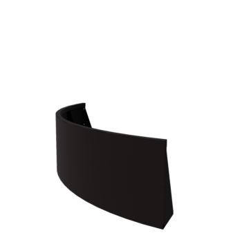 Stützmauer aus Stahl - Außenkurve - 150 x 150 x 50 cm - RAL9005 matte (schwarz)