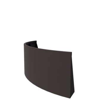 Stützmauer aus Stahl - Außenkurve - 150 x 150 x 60 cm - RAL7016 matte (anthrazitgrau)