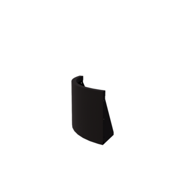 Stützmauer aus Stahl - Außenkurve - 50 x 50 x 40 cm - RAL9005 matte (schwarz)
