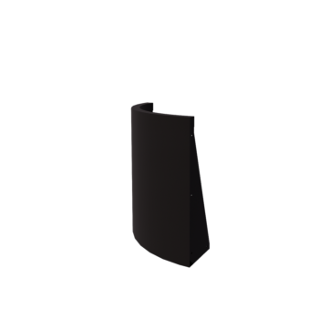 Stützmauer aus Stahl - Außenkurve - 50 x 50 x 60 cm - RAL9005 matte (schwarz)