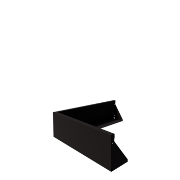 Stützmauer aus Stahl - Außenecke - 100 x 100 x 30 cm - RAL9005 matte (schwarz)