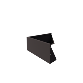 Stützmauer aus Stahl - Außenecke - 100 x 100 x 40 cm - RAL7016 matte (anthrazitgrau)