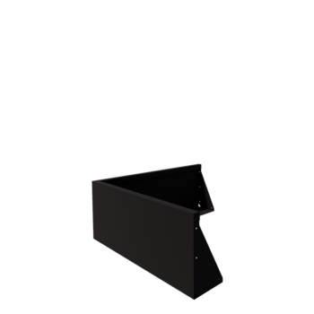 Stützmauer aus Stahl - Außenecke - 100 x 100 x 40 cm - RAL9005 matte (schwarz)