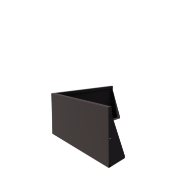 Stützmauer aus Stahl - Außenecke - 100 x 100 x 50 cm - RAL7016 matte (anthrazitgrau)