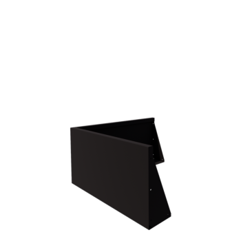 Stützmauer aus Stahl - Außenecke - 100 x 100 x 50 cm - RAL9005 matte (schwarz)