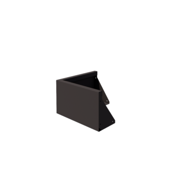 Stützmauer aus Stahl - Außenecke - 50 x 50 x 30 cm - RAL7016 matte (anthrazitgrau)