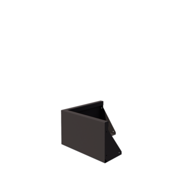 Stützmauer aus Stahl - Außenecke - 50 x 50 x 30 cm - RAL7016 matte (anthrazitgrau)