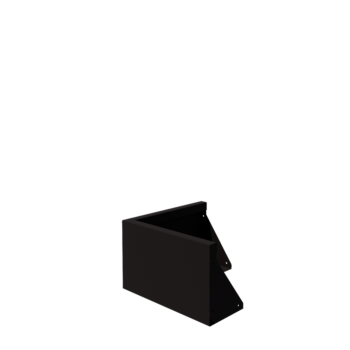 Stützmauer aus Stahl - Außenecke - 50 x 50 x 30 cm - RAL9005 matte (schwarz)