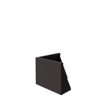 Stützmauer aus Stahl - Außenecke - 50 x 50 x 40 cm - RAL7016 matte (anthrazitgrau)