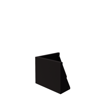 Stützmauer aus Stahl - Außenecke - 50 x 50 x 40 cm - RAL9005 matte (schwarz)