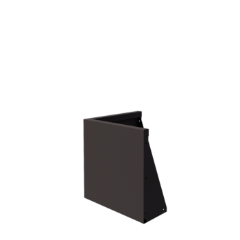 Stützmauer aus Stahl - Außenecke - 50 x 50 x 50 cm - RAL7016 matte (anthrazitgrau)