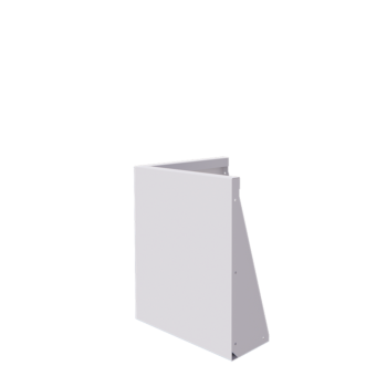 Stützmauer aus Stahl - Außenecke - 50 x 50 x 60 cm - RAL9010 matte (weiß)