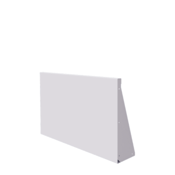 Stützmauer aus Stahl - Gerade - 100 x 60 cm - RAL9010 matte (weiß)