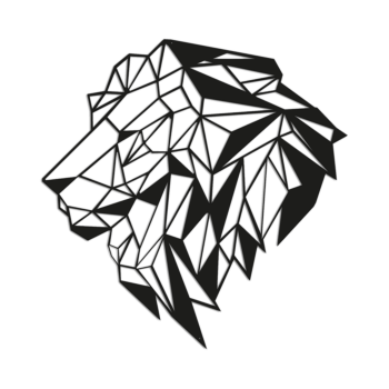 Wanddeko aus Metall - Löwe 2.0 Small - 50,8 x 50 cm