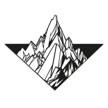 Wanddeko aus Metall - Berg Large - 76,1 x 99,6 cm