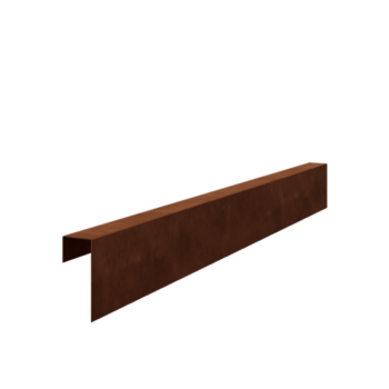 Aufsatzprofil Cortenstahl 15 x 6 x 5 cm (Länge 150 cm)