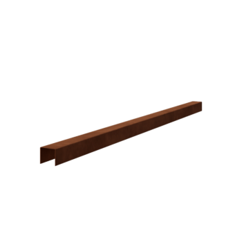Cortenstahl U-Profil - 5 x 5 x 5 cm - 240 cm