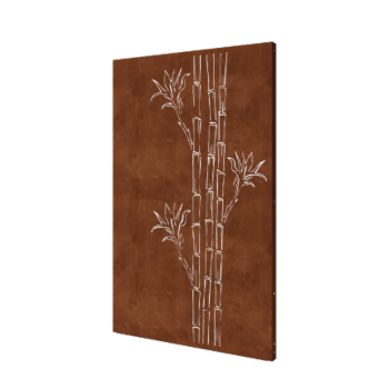 Cortenstahl-Paneel Bambus 120 x 6 x 190 cm