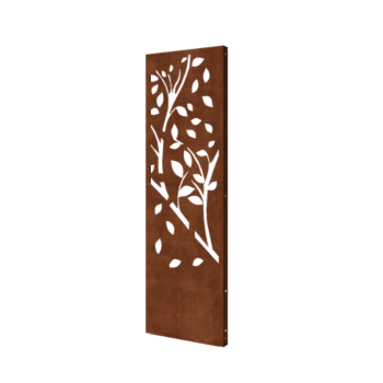 Cortenstahl-Paneel Baum Teil 4 60 x 6 x 190 cm
