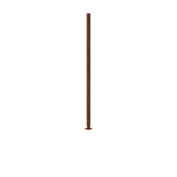 Pfosten aus Cortenstahl mit Grundplatte 190 x 6 x 3 cm