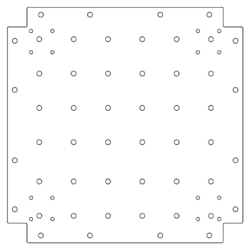 Bodenplatte aus verzinktem Stahl - 50 x 50 cm