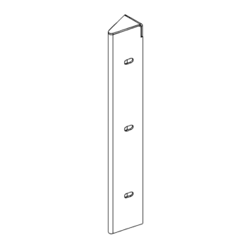 Pulverbeschichtete Eckstück 30° 30 cm