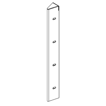 Pulverbeschichtete Eckstück 30° 40 cm