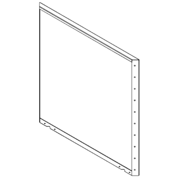 Pflanzkübel aus Stahl - Paneel - 100 x 100 cm - RAL9005 matte (schwarz)