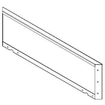 Pflanzkübel aus Stahl - Paneel - 30 x 100 cm - RAL9005 matte (schwarz)