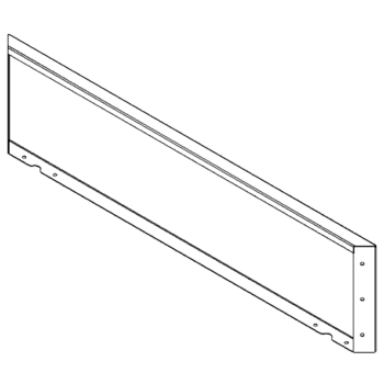 Pflanzkübel aus Stahl - Paneel - 30 x 120 cm - RAL9010 matte (weiß)