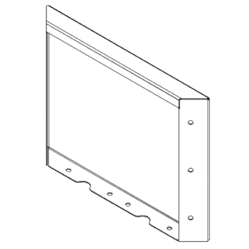 Pflanzkübel aus Stahl - Paneel - 30 x 40 cm - RAL7016 matte (anthrazitgrau)