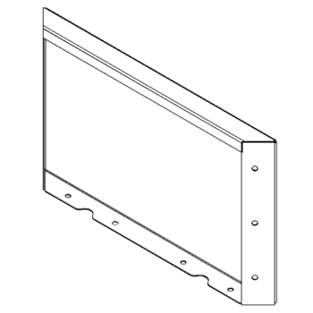 Pflanzkübel aus Stahl - Paneel - 30 x 50 cm - RAL9010 matte (weiß)