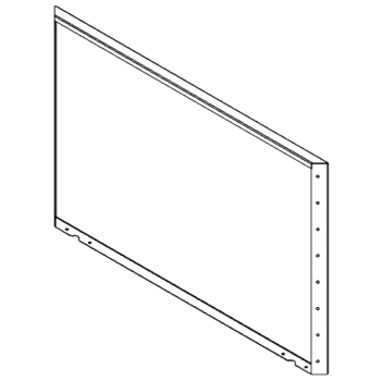 Pflanzkübel aus Stahl - Paneel - 80 x 120 cm - RAL9010 matte (weiß)
