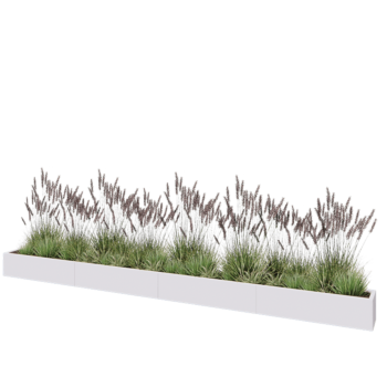 Hochbeet XXL aus Stahl - Rechteckig - 480 x 30 x 30 cm - RAL9010 matte (weiß) - Ohne Bodenplatte