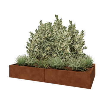 Cortenstahl Hochbeet XXL - Rechteckig - 200 x 100 x 30 cm - Ohne Bodenplatte