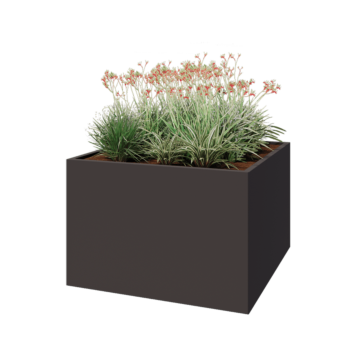 Pflanzkübel aus Stahl - Viereckig - 120 x 120 x 80 cm - Andere RAL farbe - Ohne Bodenplatte