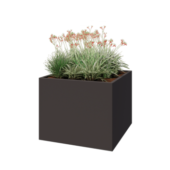 Pflanzkübel aus Stahl - Viereckig - 100 x 100 x 80 cm - RAL7016 matte (anthrazitgrau) - Ohne Bodenplatte