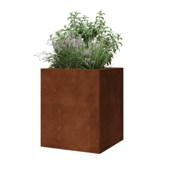 Cortenstahl Pflanzkübel - Viereckig - 50 x 50 x 60 cm - Ohne Bodenplatte