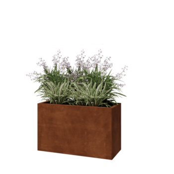 Cortenstahl Pflanzkübel - Rechteckig - 100 x 40 x 60 cm - Ohne Bodenplatte