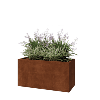 Cortenstahl Pflanzkübel - Rechteckig - 120 x 50 x 60 cm - Ohne Bodenplatte