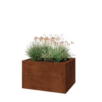 Cortenstahl Pflanzkübel - Rechteckig - 100 x 80 x 60 cm - Ohne Bodenplatte