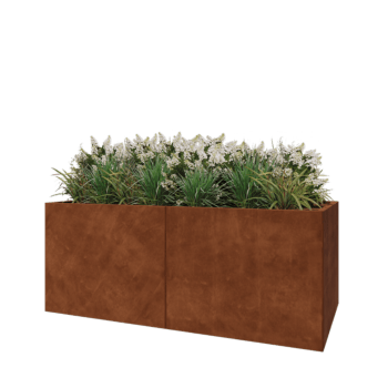 Cortenstahl Hochbeet XXL - Rechteckig - 200 x 100 x 80 cm - Ohne Bodenplatte Cortenstahl Hochbeet XXL - Rechteckig - 200 x 100 x 80 cm - Ohne Bodenplatte
