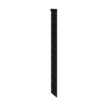 Pflanzkübel aus Stahl - Eckstück 180° - 100 cm - RAL9005 matte (schwarz)