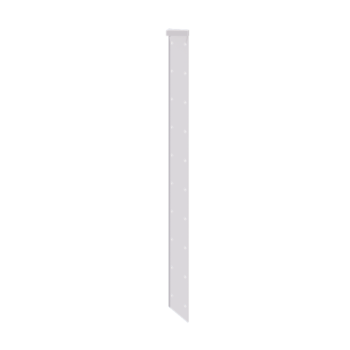 Pflanzkübel aus Stahl - Eckstück 180° - 100 cm - RAL9010 matte (weiß)